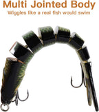 Fishing Lures for Bass Trout Topwater Multi Jointed Swimbaits Slow Sinking Bionic Swimming Lures Bass Freshwater Saltwater Bass Lifelike Fishing Lures Kit