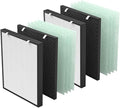 Air400 Filter Replacement for Bissell Air400, 2 True HEPA and 2 Carbon Filter with 8 Pre-Filter, Compared to Part #2521,2520,3365
