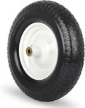 4.80/4.00-8" Flat-Free Tire and Wheel 16" Solid Wheelbarrow Tire, 6" Centered Hub, 5/8" Axle Bore Hole for Wheel Barrow Garden Utility Cart Replacement