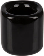 Mega Candles 10 pcs Black White 1/2 Inch Diameter Ceramic Chime Ritual Spell Candle Holders, Great for Casting Chimes, Meditation, Rituals, Spells, Vigil, Witchcraft, Wiccan Supplies