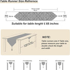 Luxury Vintage Embroidered Jacquard Table Runner Chenille Cloths - Red (13X84inch)