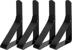 uxcell 4 Pack Tablecloth Clips, Stainless Steel Table Cloth Cover Clamps, 2.95" x 1.77" Windproof Holder Clips for Home Party Picnic Wedding Camping Dining Tables, Black