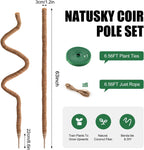 2 Pack Moss Pole, 63 Inch Bendable Moss Poles for Plants Monstera Long for Climbing Plants, Extra Large Handmade Pole Plant Sticks Support Stakes for Indoor Plants to Grow Upwards