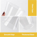Goodluck 100PCS 9oz Clear Plastic Cups for Party, Disposable Clear Cups, Plastic Cocktail Glasses for Wedding Thanksgiving, Christmas, and