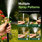 Pro-Series Drip Irrigation System, 100FT 1/4" Garden Watering System with 16pcs 360° Bendable Copper Nozzles, Leak-Free Quick-Connect Misting Sprinkler Kit for Patio, Raised Beds, Yard, Greenhouse