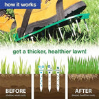 Lawn Aerator Shoes with Adjustable Nylon Straps, Lawn Aeration or as Screed Shoes, Gardening Spiked Shoes Lawn Aerating One Size Fits All Spiked Sandals for Yard Patio Garden Grass Green