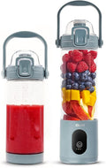 Portable Blender - Cordless 24oz. Personal Blender for Shakes and Smoothies, Licuadora, BPA Free - Ice Crush, Dishwasher safe parts, Waterproof, Triple Batteries, Juicer Cup (Gray)