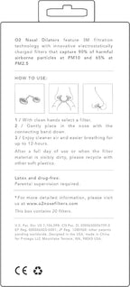 O2 Nose Filters with 3M Filtration - Nasal Screens for Allergies, Dust & Smoke - Drug-Free & Latex-Free Nose Filters - Invisible Allergy Protection (Small x 20)