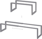 QUALIAZERO 2-Tier Expandable Shoe Rack – Durable Organizer Shelf for Entryways, Bedrooms, Bathrooms, and Laundry Rooms (STORMY MIST, 2 PACK)