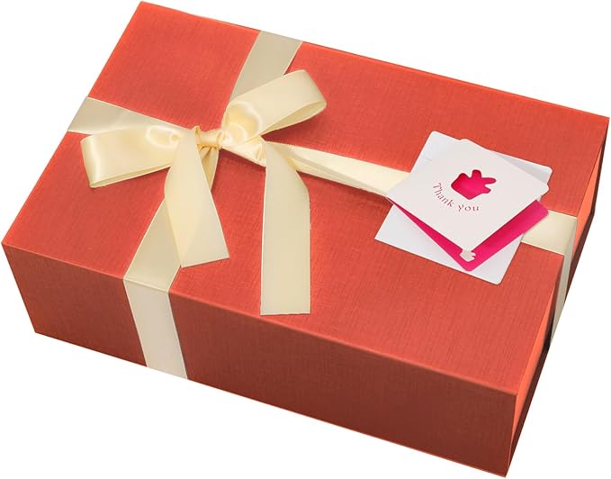 Rinrda Large Red Gift Box,13.75"x9"x4.5", Gift Boxes with Magnetic Lids for Presents Closure Gift Packing for Birthday,Christmas, Halloween,Wedding,Bridal Gifts,Mother's Day Gift Packging