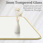 Gold Bathroom Wall Mirror,24 x 36 Inch Rectangle Vanity Modern Mirror with Tempered Glass Mirror for Bedroom, Living Room orEntryway (24x36 Gold)