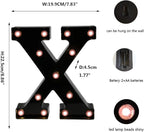 OYCBUZO Light Up Black Alphabet Marquee Letters Sign LED Marquee Number Lights Sign for Night Light Home Bar Christmas Lamp Birthday Party Wedding Decoration X