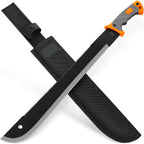 Machete with Saw - 25” Heavy Duty Tool & Sheath - Ergonomic No-Slip Handle - Survival Knife with Serrated Blade - Machetes for Bushcraft Outdoor Hunting Garden Cutting Trees and Yard Work