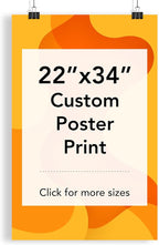 Custom Poster Print, 22x34, Upload Any Photos/Images, Personalized Photo Prints, DIY Your Own Poster, Photo to Poster Printing