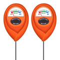 XLUX Orange 2 Pack Soil Moisture Meter, Garden Lawn Indoor Outdoor Use, Battery-Free