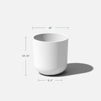 Veradek Mason Series Lima Planter - Round Planter for Indoor or Outdoor Porch/Garden | Made from Plastic-Stone Composite with Drainage Holes | Modern Décor for Succulents, Flowers, Small Plants