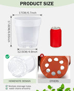 homenote Clear Nursery Pots for Plants,6.7 Inch Plant Pot for Planting Plastic Seedling with Drainage Holes Seed Starter Flower High Transparency with 20 Labels (15 Pack)