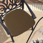 Outdoor Chair Cushions Set of 2,Patio Seat Cushion 17"x16"x2",U-Shaped Dining Chair Cushion 17 by 16 Inch,Water Resistant,Fade-Resistant Chair Pads for Kitchen Garden Furniture(Coffee Brown)