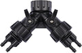 1/4 Inch Drip Irrigation Tubing to Faucet Adapter Connector, 2 Way Y Splitter for 3/4" Inch Garden Hose to 1/4 Inch Drip Irrigation Hose