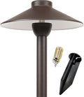 LED Pathway 128 Landscape Light 12V Solid Aluminum Low Voltage LED Light G4 3.5W 2700K Bulb Outdoor Mushroom Security Garden Patio Deck Pool Area Light Beautiful Bright Long Lasting