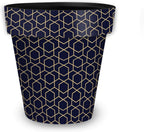Briarwood Lane Blue Geometric Small Planter