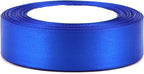 Blue Solid Satin Ribbon 1 Inch 25 Yards Solid Polyester Fabric Ribbon for Gift Wrapping Wedding Christmas Baby Shower Birthday Party Decoration Handmade Immortal Flower Craft