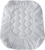 Twin Mattress Pad, 8-21" Deep Pocket Protector Ultra Soft Quilted Fitted Topper Cover Breathable Fit for Dorm Home Hotel -White