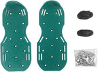 QWORK Gunite Spiked Shoes With 3/4” Short Spikes Perfect For Epoxy Floor, Overlays, Cover Installation, Green Color (Pair)