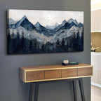 Wapluam Wall Art for Living Room Home Decorations Black And White Wall Painting Canvas Wall Decor For Bedroom Modern Office Large Decor Abstract Mountains Landscape Artwork Pictures Ready To Hang