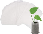 Augshy Grow Bags, 400pcs Plant Bags, Non-Woven Plants Nursery Bags, Seeding Bags, Fabric Seedling Pots Plants, Home Garden Outdoor Greenhouse Supplies 11x11cm/4.2"x4.2"
