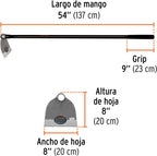 TRUPER AL-2M Round Eye Hoes w/ 54" Handle 1.7Lb (0.77Kg)
