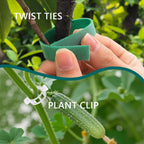 MAFONE 12 Pack 16inch Plant Support Stakes, Plant Stick Garden Single Stem Flower Support Stake Plant Cage Support Rings with 20pcs Plant Clips and Plant Ties for Tomato Orchid Lily Peony Rose Bean
