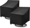 WLEAFJ Outdoor Chair Covers Waterproof, Black Lawn Patio Furniture Covers, Heavy Duty Patio Lounge Deep Seat Cover, 2 Pack - 30" W x 27" D x 36" H