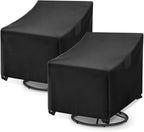 WLEAFJ Outdoor Chair Covers Waterproof, Black Lawn Patio Furniture Covers, Heavy Duty Patio Lounge Deep Seat Cover, 2 Pack - 30" W x 27" D x 36" H