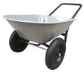 GARDEN STAR Two Wheel Poly Tray Wheelbarrow, 5 Cubic Foot, Gray/Black, Easy Assembly