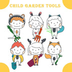 Kids Gardening Tools Gloves Set: 3 Cute Shovel Spade for Kid Garden Work with 2 Toddler Gloves for Teen Boy Girls