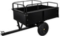 750 LBS Heavy Duty ATV Trailer Tow Behind Steel Dump Cart, 15 Cu. Ft Garden Utility Trailer with Removable Sides & Rear Hitch for Riding Lawn Mower Tractor, Black