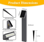 Solar Pathway Lights, Dimmable Metal Solar Landscape Path Lights IP65, 3000K Solars Walkway Light for Outside, Garden Yard Patio Path Lawn Decor, 2pcs