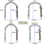 Metal Garden Arch 98.4" H White Garden Arbor Trellis for Outdoor Climbing Plants Support Rose Lawn Tall Large Wedding Archway