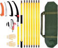 30Ft Tree Pole Pruner, 2025 Upgraded Spring Manual Branches Trimmer for Garden Tools Loppers Hand Pole Saws Extendable Height with Knives and Storage Pocket
