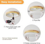Modern Dimmable Gold Ceiling Light with Remote, 11.8in Flush Mount Ceiling Light, 24W 3000K-6000K Light Color Adjustable, 2200LM Round Ceiling Lamp Fixtures for Bedroom, Living Room, Hallway