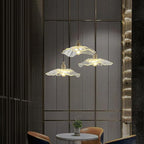 Glass Pendant Light Full Brass Modern Lighting Fixture Transparent Hanging Lamp E26 Socket 11 Inch Adjustable Pendant Lights for Kitchen Island Living Room Bedroom