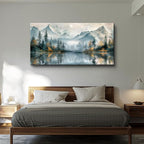 MHARTK66 Large Wall Art For Living Room Canvas Wall Decor For Bedroom Modern Office Decorations Forest Trees Landscape Pictures Lake View Wall Paintings Canvas Artworks Ready To Hang Home Decor