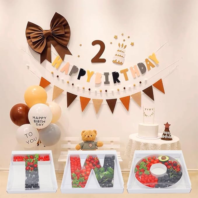 12" Fillable Cardboard Letter Charcuterie Gift Cupcake Box With Cover Sweets Packaging (T)