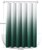 Naturoom Emerald Green Shower Curtains for Bathroom,Ombre Cloth Fabric Shower Curtain Set with 12 Hooks Emerald Green Bathroom Decor 72 x 72