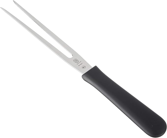 Mercer Culinary M14007 Millennia Black Handle, 7-Inch Straight, Cook's Fork