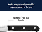 HENCKELS Solution Razor-Sharp 7-pc Knife Set, Chef Knife, Bread Knife,German Engineered Informed by 100+ Years of Mastery, Brown