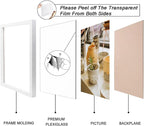 KTKDE A4 Picture Frame White Wooden Photo Frame for Certificate Poster and Photo, 8.3x11.7 Frame with Shatter Resistant Plexiglass Home Decor best gift