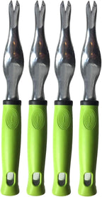 Garden Guru Hand Weeder Tool with Ergonomic Handle - Weed Puller for Planting, Weeding, Flower and Vegetable Care in Lawn Garden Yard | Rust Resistant (4 Pack)