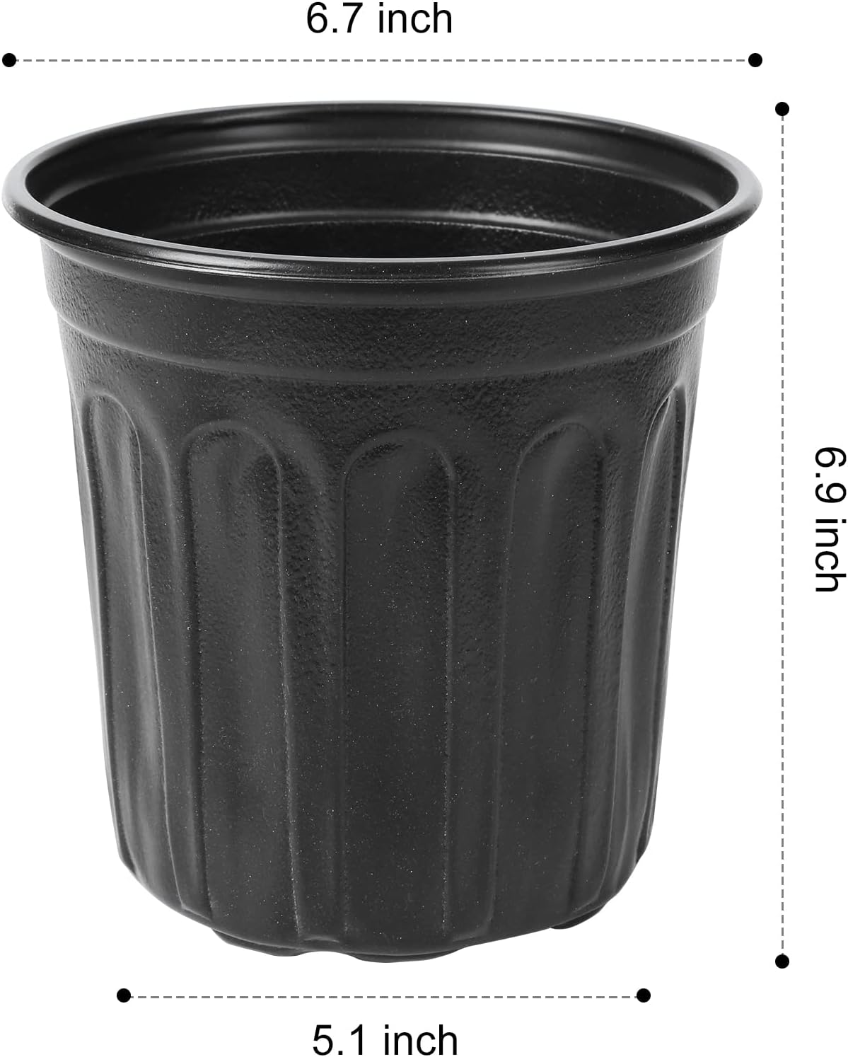 JERIA 50-Pack 1 Gallon Flexible Plant Nursery Pots with 50Pcs Plant Labels,Thickened Soft Plastic Seedling Pots,Seed Starting Pot Flower Plant Container for Succulents，Seedlings